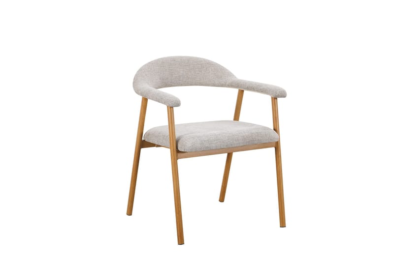 Arvo Matgrupp runt 120 cm Travertin med 4 Ronja Matstolar - Ek - Möbler - Matplats - Matgrupp & matbord med stolar