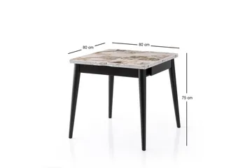 Asillo Matbord 80 cm Kvadratisk - Vit marmor - Möbler - Matplats - Matbord & köksbord