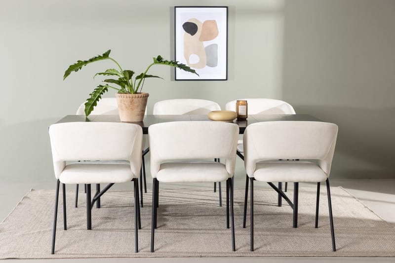 Astrid Matbord 90 cm med 6 Day Matstol