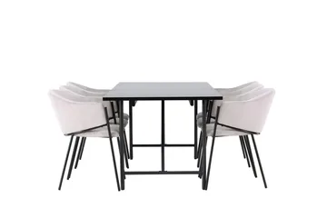 Astrid Matbord 90 cm med 6 Evelina Karmstol - Möbler - Matplats - Matgrupp & matbord med stolar