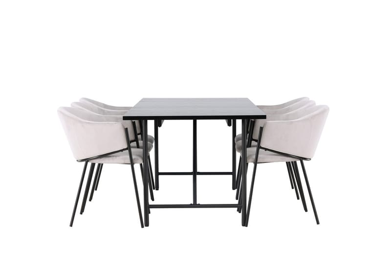 Astrid Matbord 90 cm med 6 Evelina Karmstol - Möbler - Matplats - Matgrupp & matbord med stolar