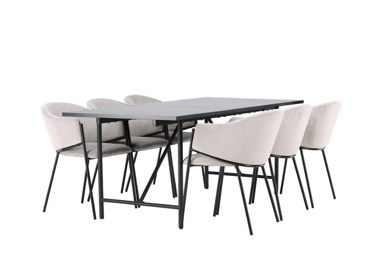 Astrid Matbord 90 cm med 6 Evelina Karmstol - Möbler - Matplats - Matgrupp & matbord med stolar