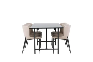 Astrid Matbord 90 cm med 6 Modesto Matstol - Möbler - Matplats - Matgrupp & matbord med stolar
