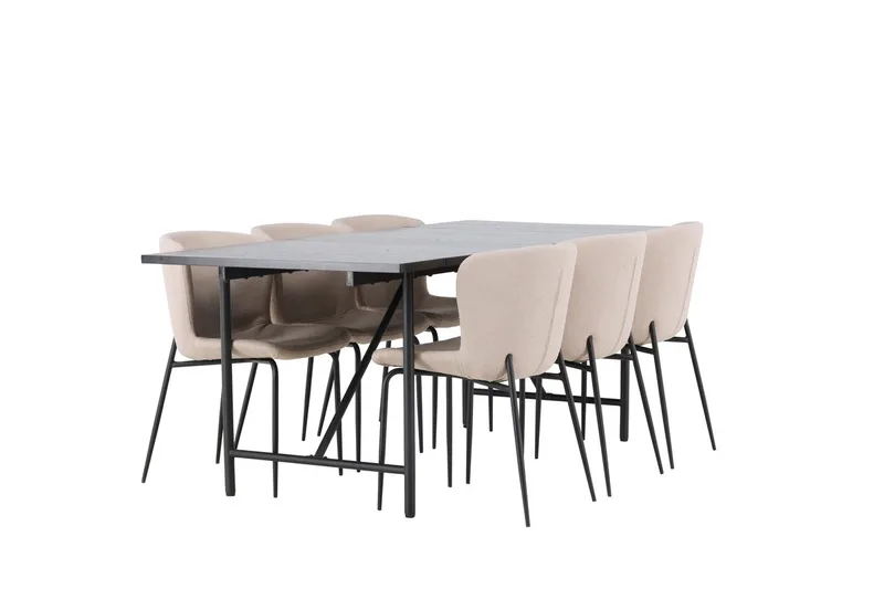 Astrid Matbord 90 cm med 6 Modesto Matstol - Möbler - Matplats - Matgrupp & matbord med stolar