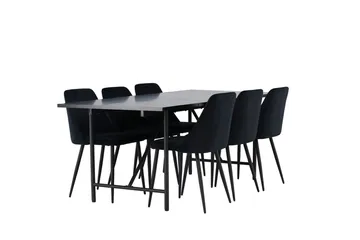 Astrid Matbord 90 cm med 6 Night Matstol - Möbler - Matplats - Matgrupp & matbord med stolar