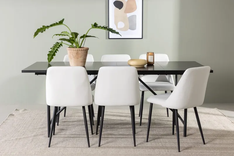 Astrid Matbord 90 cm med 6 Night Matstol