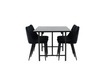 Astrid Matbord 90 cm med 6 Night Matstol - Möbler - Matplats - Matgrupp & matbord med stolar