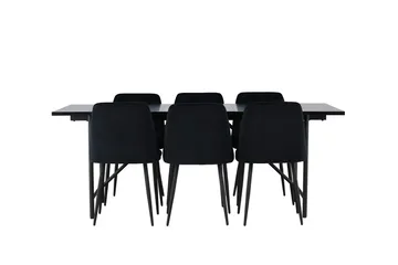 Astrid Matbord 90 cm med 6 Night Matstol - Möbler - Matplats - Matgrupp & matbord med stolar
