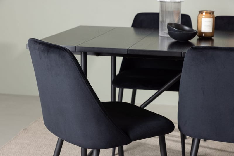 Astrid Matbord 90 cm med 6 Night Matstol - Möbler - Matplats - Matgrupp & matbord med stolar