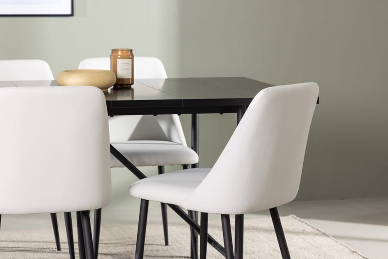 Astrid Matbord 90 cm med 6 Night Matstol - Möbler - Matplats - Matgrupp & matbord med stolar