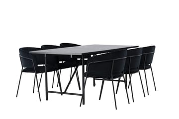 Astrid Matbord 90 cm med 6 Selma Matstol - Möbler - Matplats - Matgrupp & matbord med stolar