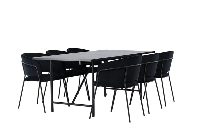 Astrid Matbord 90 cm med 6 Selma Matstol - Möbler - Matplats - Matgrupp & matbord med stolar