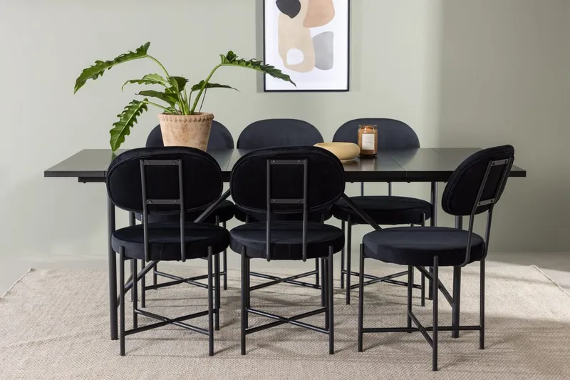 Astrid Matbord 90 cm med 6 Stella Matstol