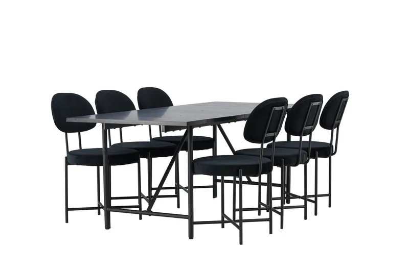 Astrid Matbord 90 cm med 6 Stella Matstol - Möbler - Matplats - Matgrupp & matbord med stolar