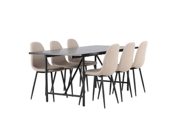 Astrid Matbord 90 cm med 6 Polar Matstol - Möbler - Matplats - Matgrupp & matbord med stolar