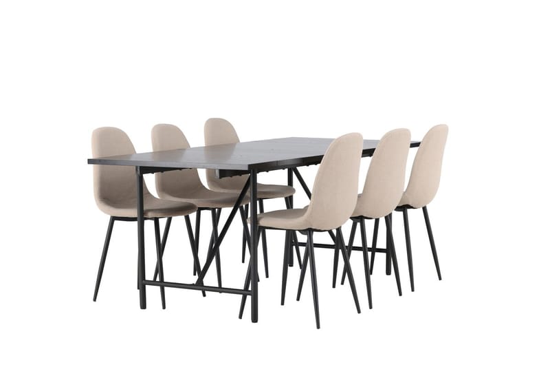 Astrid Matbord 90 cm med 6 Polar Matstol - Möbler - Matplats - Matgrupp & matbord med stolar