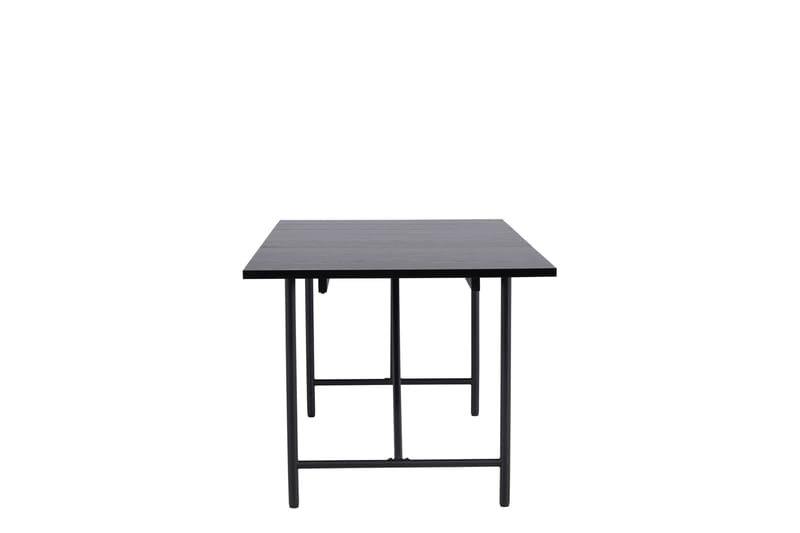 Astrid Stort Rektangulärt Matbord 200 cm med Valnöts- och Metallutseende - Svart - Möbler - Matplats - Matbord & köksbord
