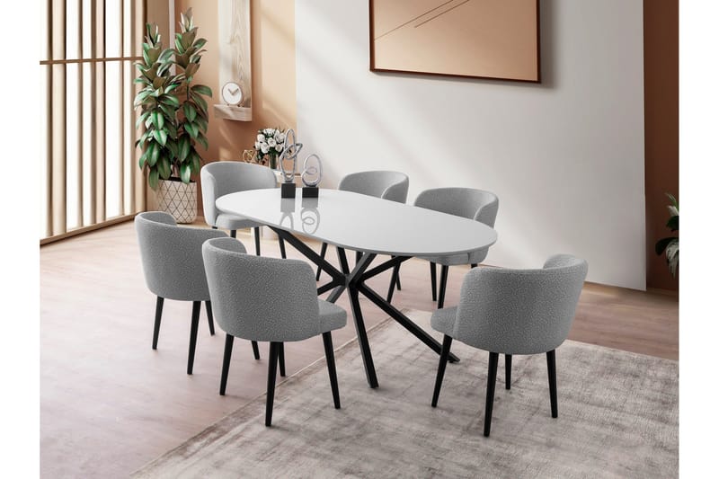 Aura Matbord 180 cm Rektangulär - Ljusgrå - Möbler - Matplats - Matbord & köksbord