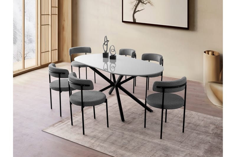 Aura Matbord 180 cm Rektangulär - Ljusgrå - Möbler - Matplats - Matbord & köksbord
