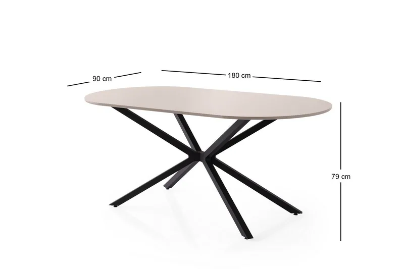 Aura Matbord 180 cm Rektangulär - Vit - Möbler - Matplats - Matbord & köksbord