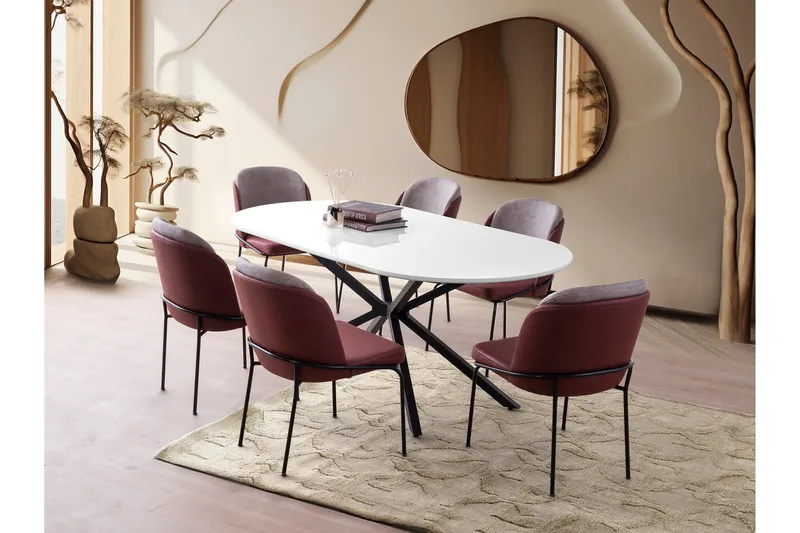 Aura Matbord 180 cm Rektangulär - Vit - Möbler - Matplats - Matbord & köksbord