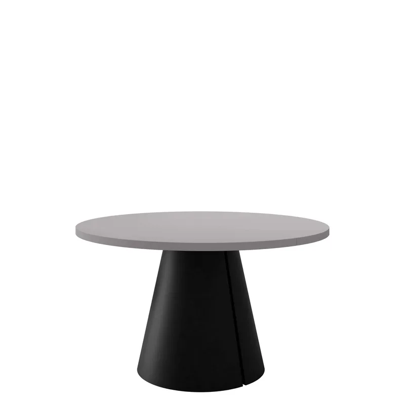 Aurion Förlängningsbart Runt Matbord 100-174 cm med Träutseende - Grå / Svart - Möbler - Matplats - Matbord & köksbord
