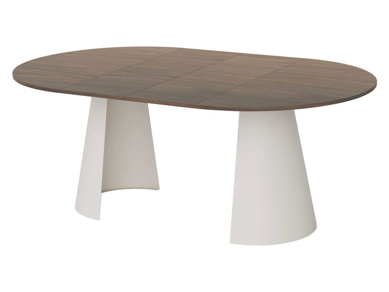 Aurion Matbord Rund Förlängningsbart 100-176 cm - beige travertin - Möbler - Matplats - Matbord & köksbord