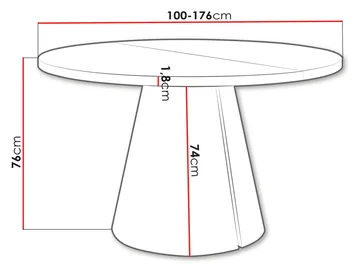 Aurion Matbord Rund Förlängningsbart 100-176 cm - svart marmor och koppar - Möbler - Matplats - Matbord & köksbord