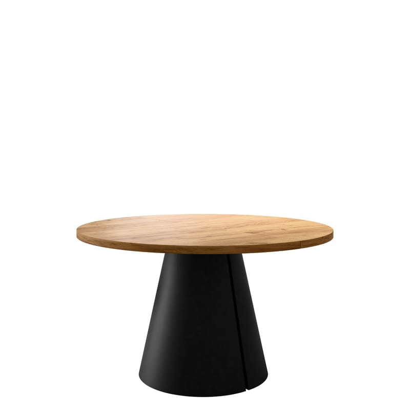 Aurion Matbord rund förlängningsbart 120-196 cm - svart, natur - Möbler - Matplats - Matbord & köksbord