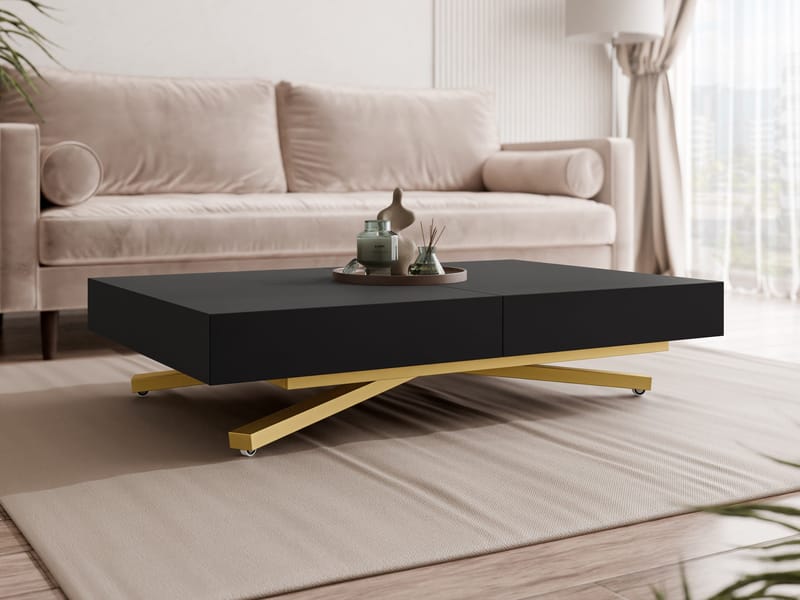 Avendi Soffbord 120 cm - Guld, svart - Möbler - Vardagsrum - Soffbord & vardagsrumsbord - Soffbord