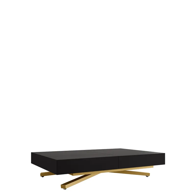 Avendi Soffbord 120 cm, Guld, svart