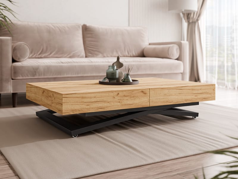 Avendi Soffbord 120 cm - Svart, natur - Möbler - Vardagsrum - Soffbord & vardagsrumsbord - Soffbord