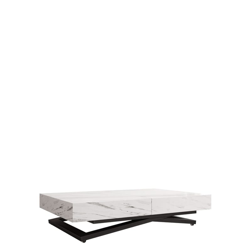 Avendi Soffbord 120 cm - Svart, vit marmor - Möbler - Vardagsrum - Soffbord & vardagsrumsbord - Soffbord
