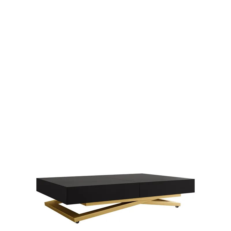 Avendi Soffbord förlängningsbart 200 cm - guld, svart - Möbler - Vardagsrum - Soffbord & vardagsrumsbord - Soffbord