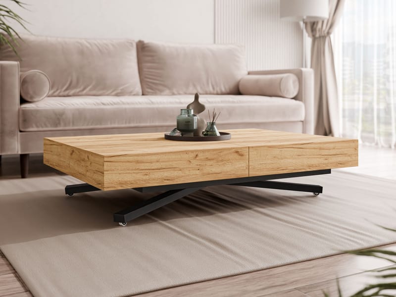 Avendi Soffbord förlängningsbart 200 cm - svart, natur - Möbler - Vardagsrum - Soffbord & vardagsrumsbord - Soffbord