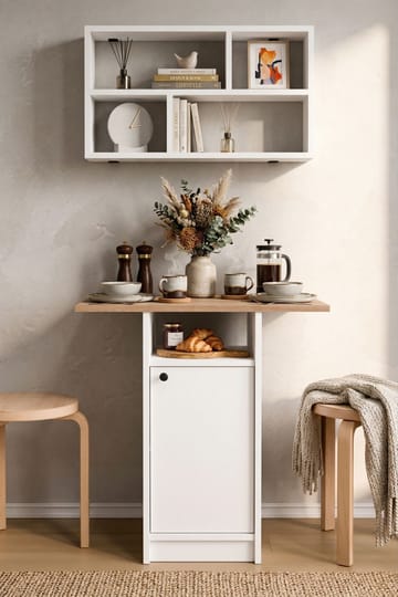 Avero Matbord- 72x73,8x44,5 cm - Vit och ek - Möbler - Matplats - Matbord & köksbord