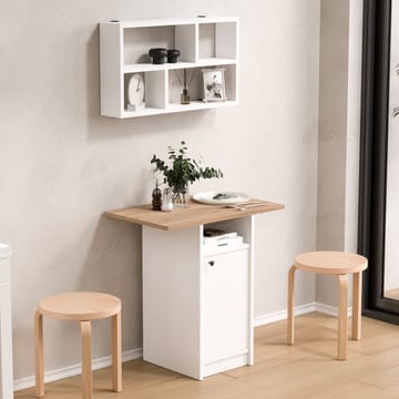 Avero Matbord- 72x73,8x44,5 cm - Vit och ek - Möbler - Matplats - Matbord & köksbord