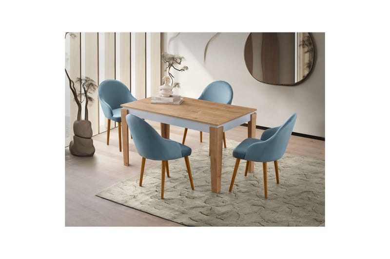 Azoula Matbord 140 cm Rektangulär - Ek/Vit - Möbler - Matplats - Matbord & köksbord