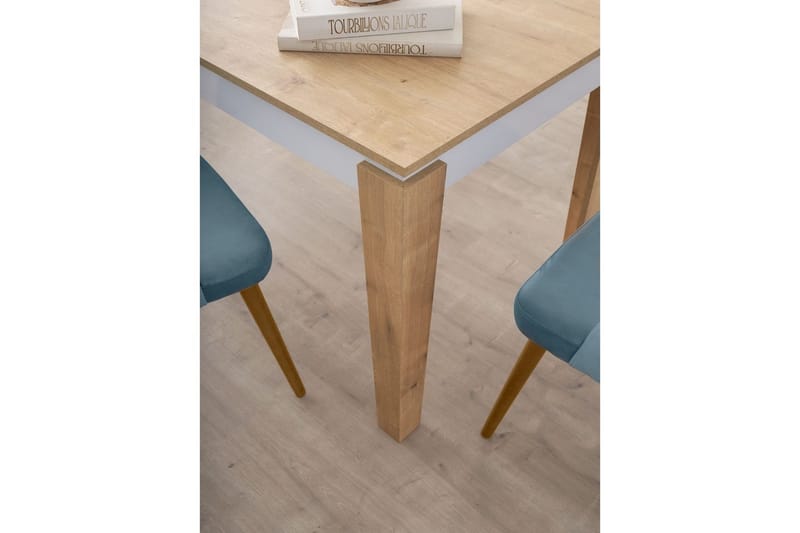 Azoula Matbord 140 cm Rektangulär - Ek/Vit - Möbler - Matplats - Matbord & köksbord
