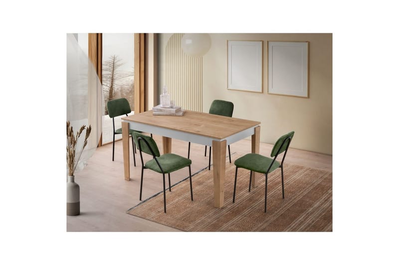 Azoula Matbord 140 cm Rektangulär - Ek/Vit - Möbler - Matplats - Matbord & köksbord