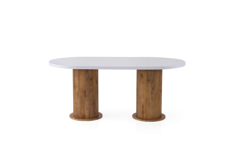 Babilas Matbord 180 cm Oval - Vit - Möbler - Matplats - Matbord & köksbord