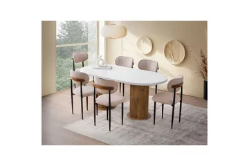 Babilas Matbord 180 cm Oval - Vit - Möbler - Matplats - Matbord & köksbord