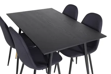 Balisa Matgrupp 120 cm inkl 4 Ypas Stolar - Svart - Möbler - Matplats - Matgrupp & matbord med stolar
