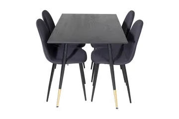 Balisa Matgrupp 120 cm inkl 4 Ypas Stolar - Svart - Möbler - Matplats - Matgrupp & matbord med stolar