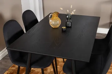 Balisa Matgrupp 120 cm inkl 4 Ypas Stolar - Svart - Möbler - Matplats - Matgrupp & matbord med stolar