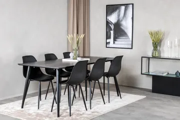 Balisa Matgrupp 180 cm inkl 6 Ypas Stolar - Svart - Möbler - Matplats - Matgrupp & matbord med stolar