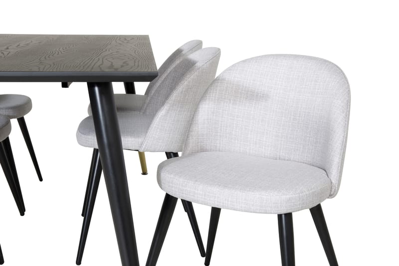 Balisa Matgrupp 180 cm Rektangulär med 6 Sedavi Stolar - Svart - Möbler - Matplats - Matgrupp & matbord med stolar