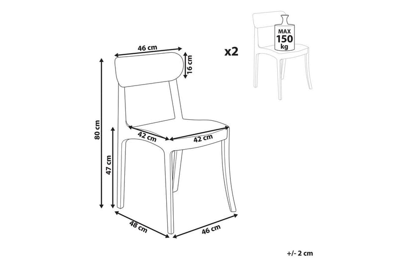 Bankettstol Covington set om 2 - Möbler - Matplats - Matstol & köksstol