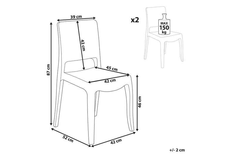Bankettstol Westbridge set om 2 - Möbler - Matplats - Matstol & köksstol