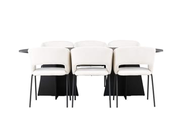 Bariso Matbord 230x115x75 cm Oval med 6 Day Matstol - Möbler - Matplats - Matgrupp & matbord med stolar